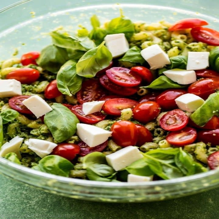 Sometimes the simplest combinations are the most satisfying. Take, for example, the basic caprese, made with mozzarella, tomato, and pesto.Recipe: Kale Pesto Pasta Salad