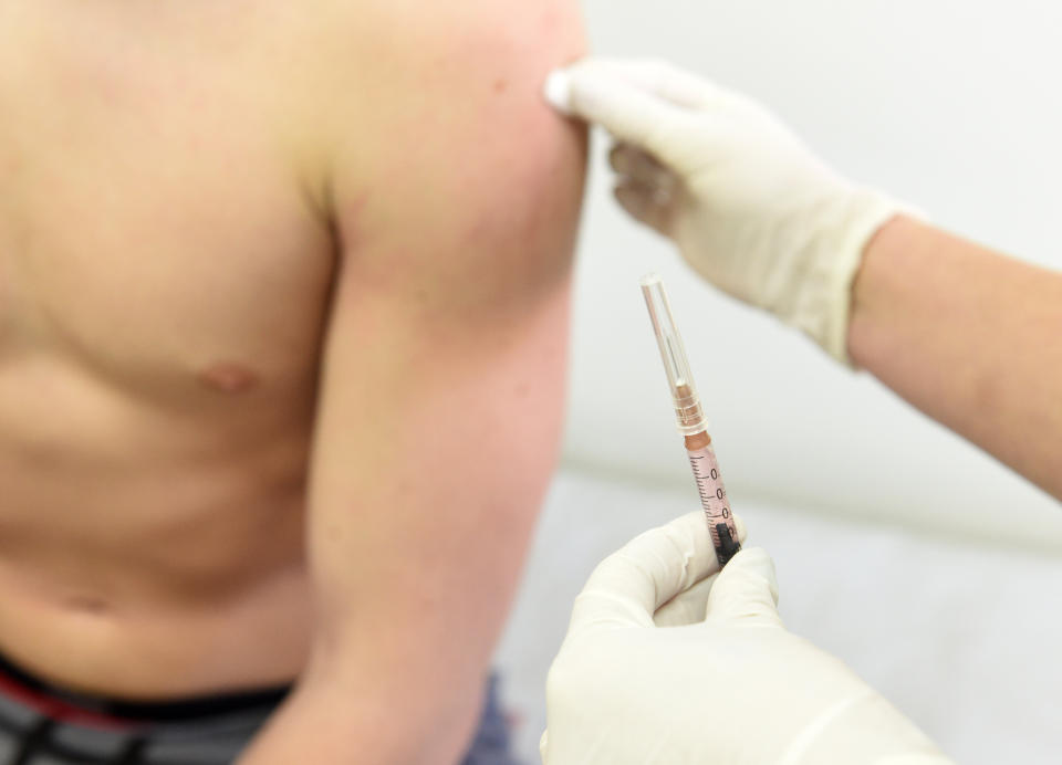 The teen was banned from participating in school activities because he was not vaccinated. Source: Getty