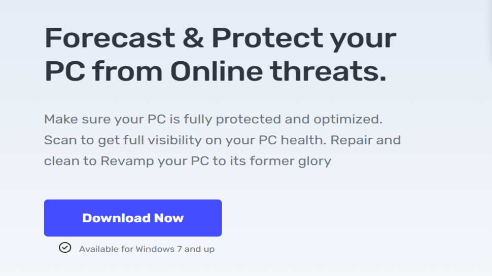  Website screenshot for Fortect Protect 