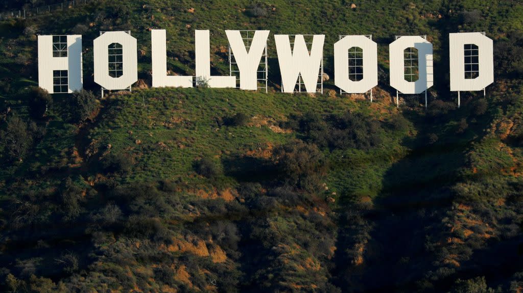 The Hollywood sign in California.