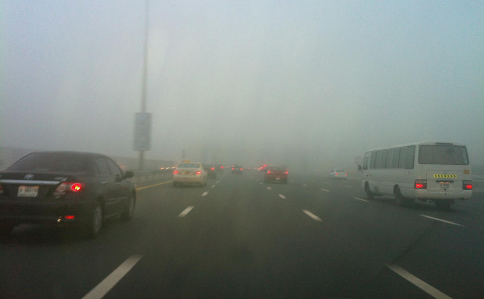 Hazardous driving conditions on Sheikh Zayed Road in Dubai. Photo: Seban Scaria