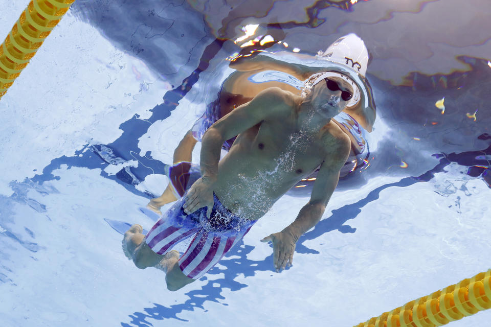 <p>TOKYO, JAPAN - JULY 28: Michael Andrew of Team United States competes in heat six of the Men's 200m Individual Medley on day five of the Tokyo 2020 Olympic Games at Tokyo Aquatics Centre on July 28, 2021 in Tokyo, Japan. (Photo by Clive Rose/Getty Images)</p> 