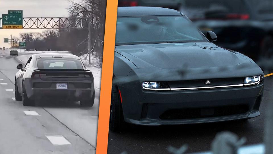 Spotted: Watch the 2025 Dodge Charger Daytona Cruise on a Highway photo