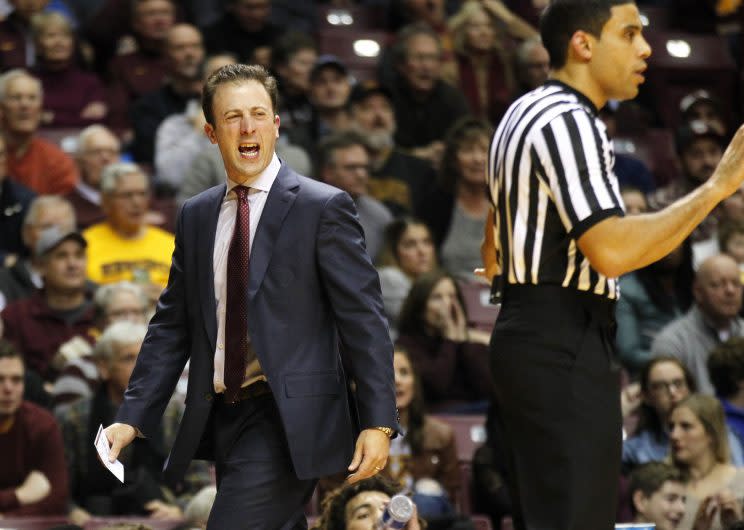 Richard Pitino and the Gophers have bounced back from an abysmal 2016 to finish fourth in the Big Ten this season. (Getty)