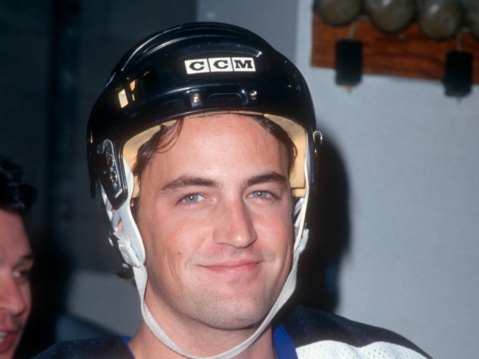 Matthew Perry at a Homeless 4 Hockey charity event.