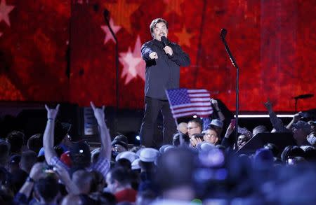 Actor Jack Black speaks during the Concert for Valor on the National Mall on Veterans' Day in Washington, November 11, 2014. REUTERS/Jonathan Ernst