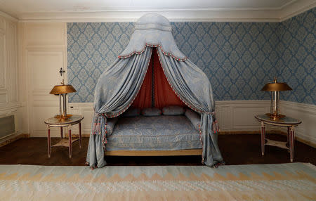 A view shows the Marquis de Marigny's bedroom in the Chateau de Menars, France November 6, 2017. REUTERS/Gonzalo Fuentes