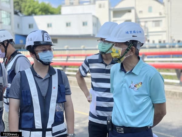 埔里鎮枇杷城排水親水空間執行工程改造。〈記者蔡秉榮攝〉