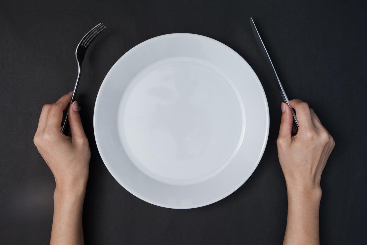 fasting empty plate