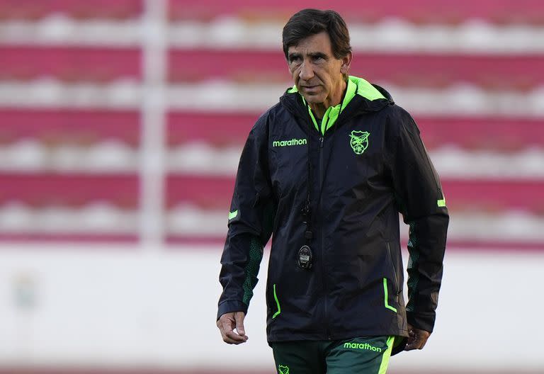 Gustavo Costas, durante el entrenamiento de Bolivia en el estadio Hernando Siles