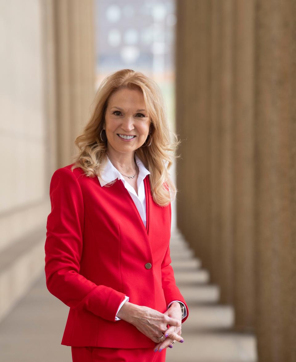 WSMV Channel 4 chief meteorologist Lisa Spencer at Centennial Park in Nashville, Tenn., Thursday, Feb. 8, 2024.