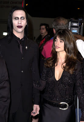 Marilyn Manson and Penelope Cruz at the Hollywood premiere of New Line's Blow