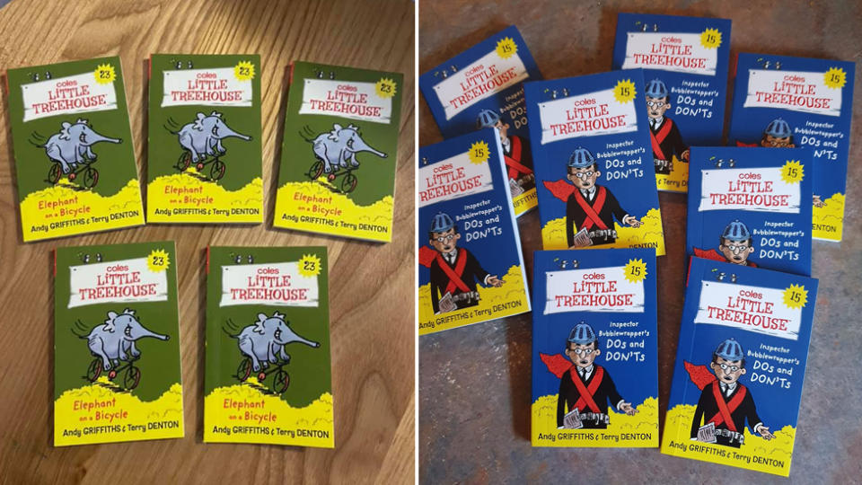 Coles customers showing multiple copies of the same Little Treehouse books.