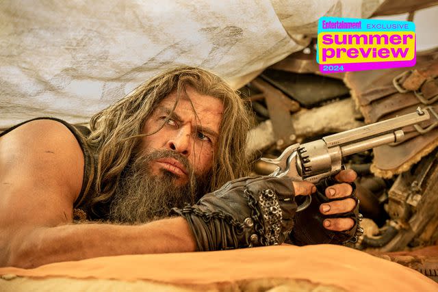 <p>Jasin Boland/Warner Bros.</p> Chris Hemsworth as Dementus in 'Furiosa: A Mad Max Saga'