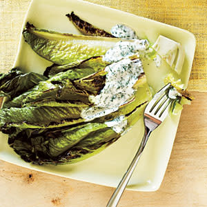Grilled Romaine with Creamy Herb Dressing