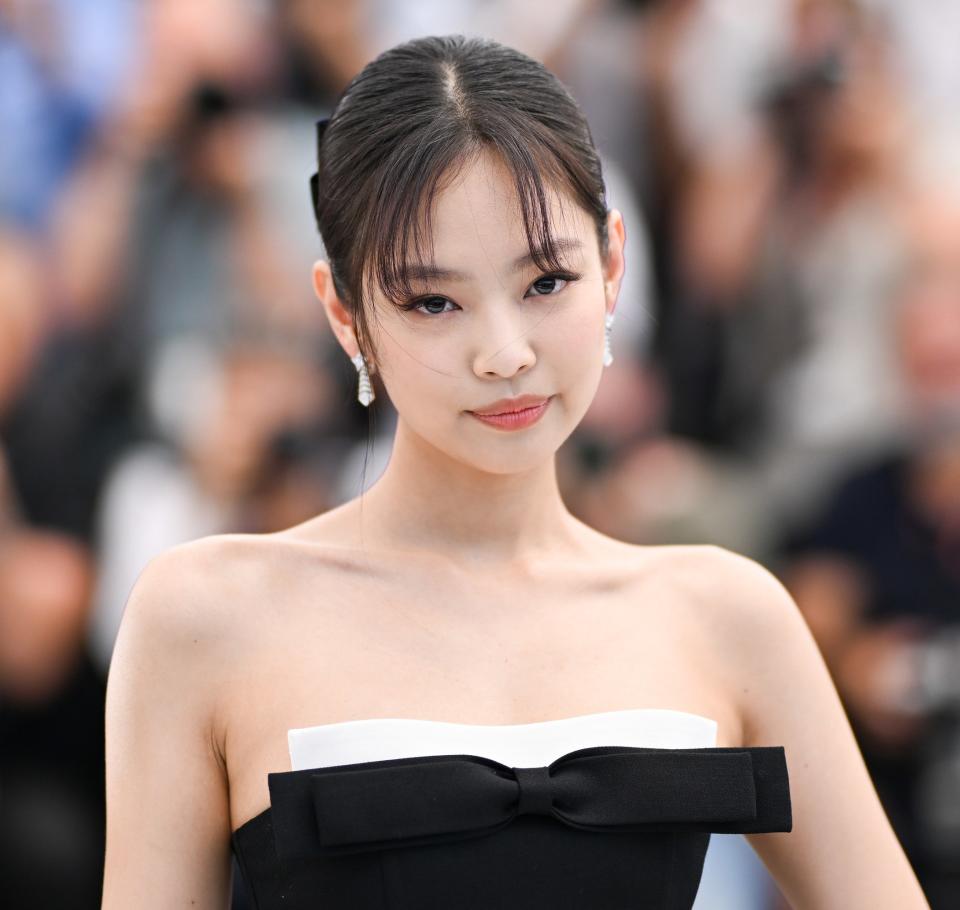 Jennie Ruby Jane attends "The Idol" photocall at the 76th annual Cannes film festival at Palais des Festivals
