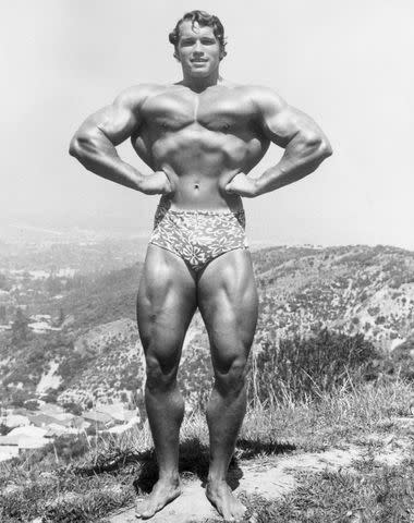 <p>Hulton Archive/Getty</p> Arnold Schwarzenegger circa 1966