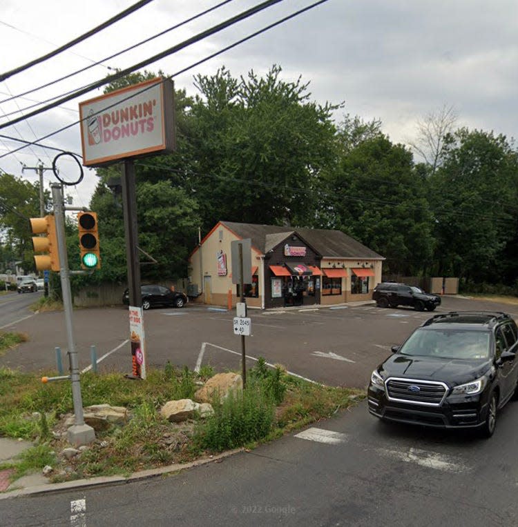 The Dunkin Donuts at 628 West Maple Avenue in Langhorne/Middletown. The place will soon have and expanded parking lot and a drive-thru.