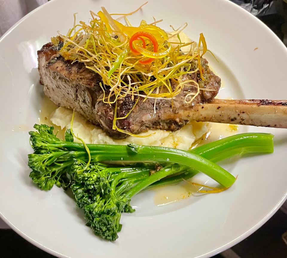 Parmesan Pete's holiday special is veal chop.