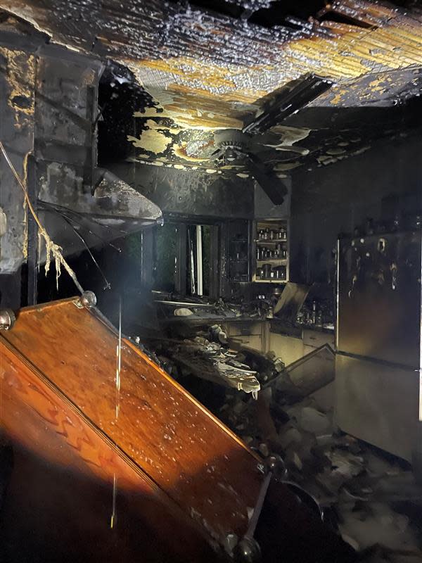 This is a view of the kitchen area at 655 West Park St., Honesdale after the structure fire, June 22 where resident Kathleen A. Donahue died as a result.