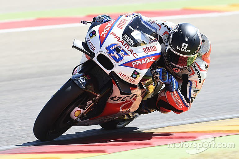 Scott Redding rides the Pramac Ducati at Aragon GP.