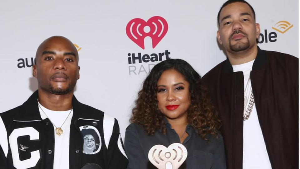 Charlamagne tha God, Angela Yee and DJ Envy, winners of the Best Pop Culture Podcast award for “The Breakfast Club,” attend the 2020 iHeartRadio Podcast Awards on Jan. 17, 2020 at the iHeartRadio Theater in Burbank, California. (Photo: Tommaso Boddi/Getty Images for iHeartMedia)