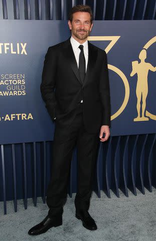 <p>Matt Baron/BEI/Shutterstock</p> Bradley Cooper at the 2024 SAG Awards.