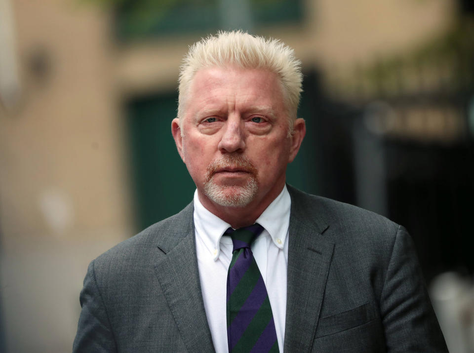 Boris Becker arrives at Southwark Crown Court in London - Boris Becker: The Rise and Fall (ITV)