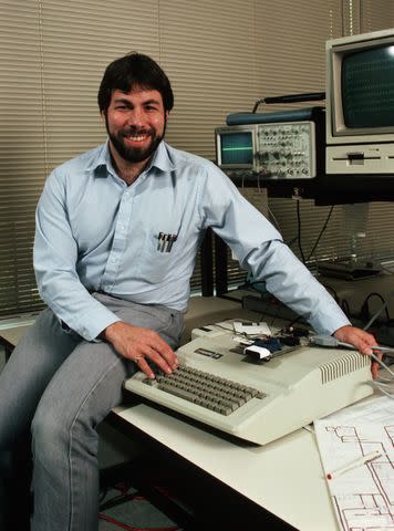 <p>Roger Ressmeyer/Corbis/VCG via Getty</p> Steve Wozniak pictured in 1986