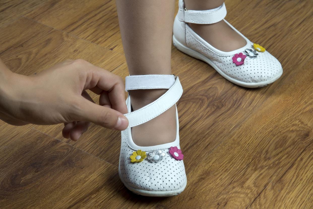 A 4-year-old girl was hospitalized with sepsis after trying on new school shoes.
