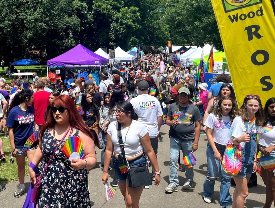 Pittsburgh LGBTQ Pride festival surprise FLOTUS visit press pool writer Christopher Wiggins