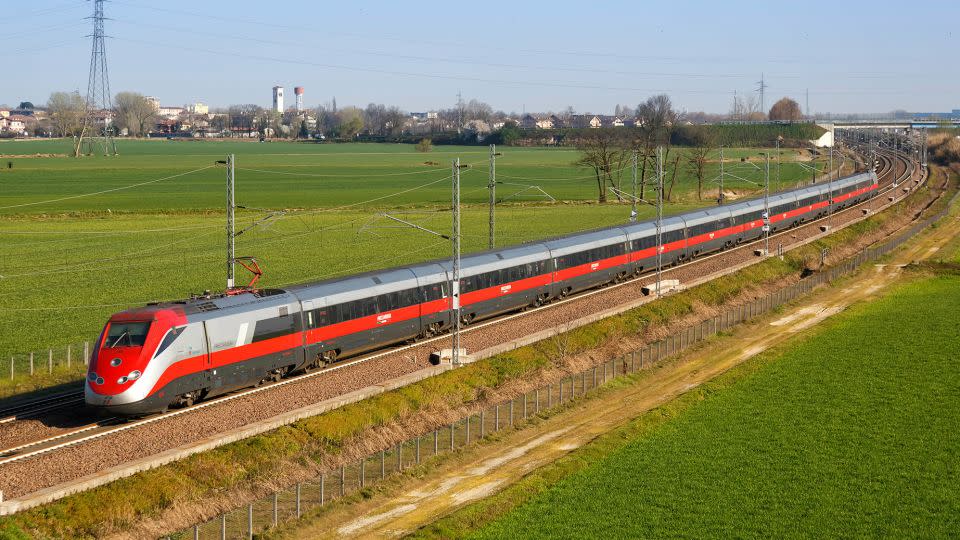 Italy's high-speed Frecciarossa trains can reach speeds of nearly 200 mph. - Markus Mainka/dpa/picture alliance/SIPA USA
