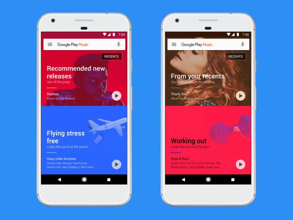 Google Play Music machine learning update