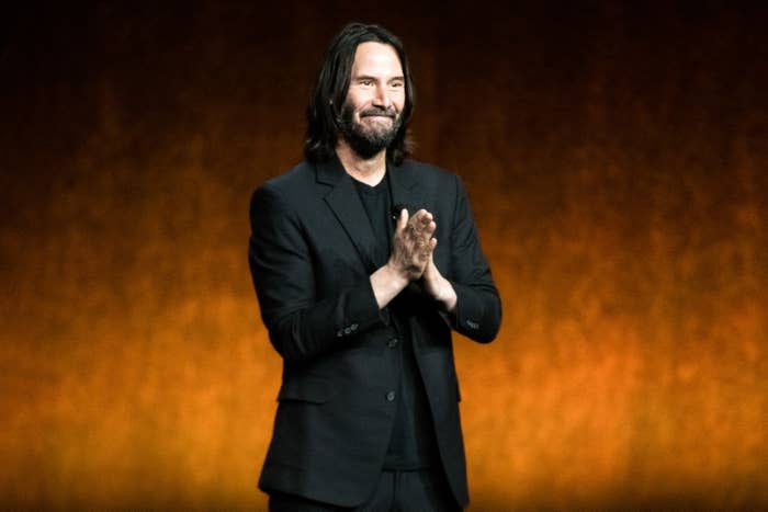 Keanu Reeves smiling