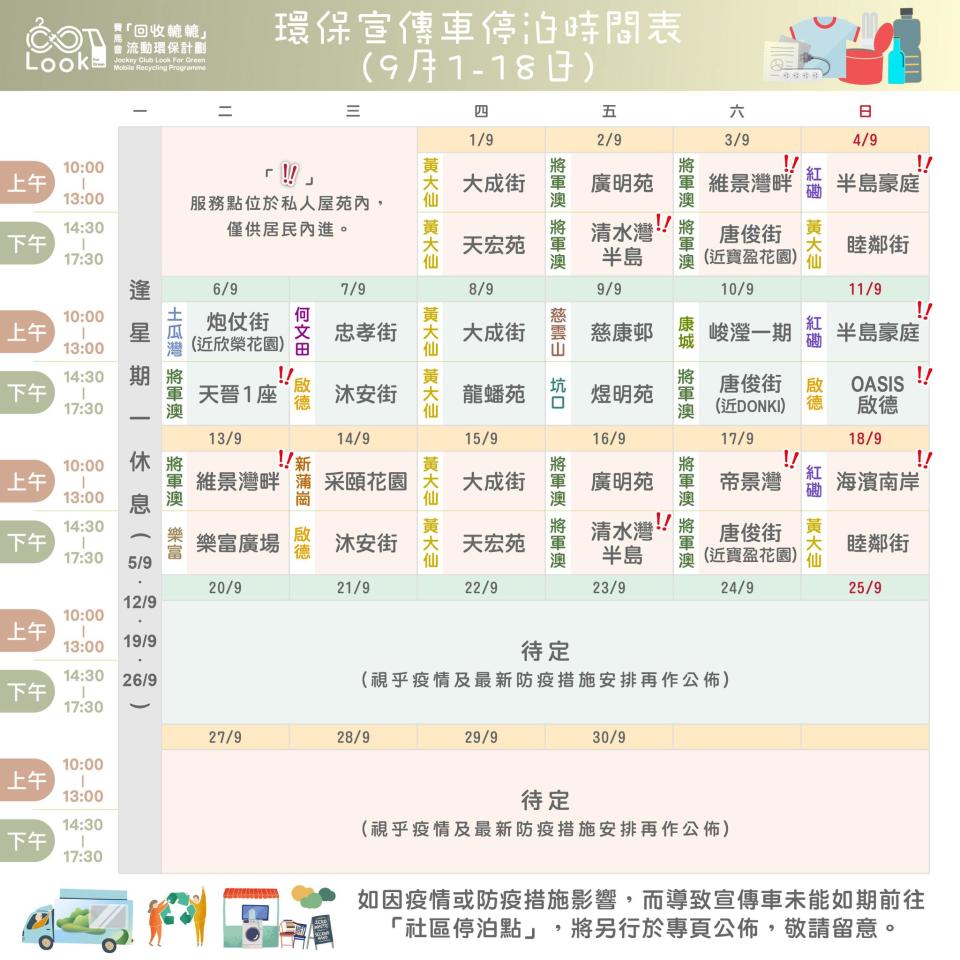 賽馬會「回收轆轆」流動環保計劃