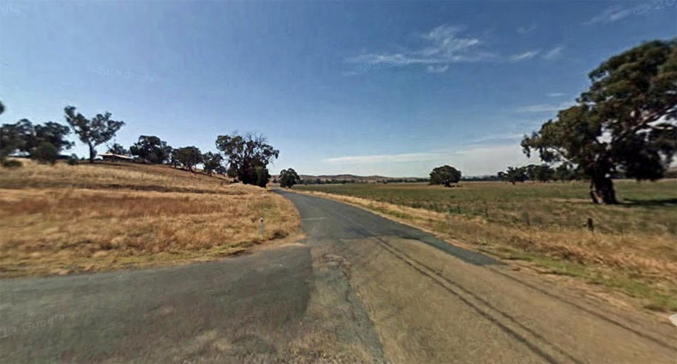 Emergency services were called to River Road at Wantabadgery, about 40km east of Wagga Wagga, after a passing motorist noticed a body on the road. Source: Google Maps