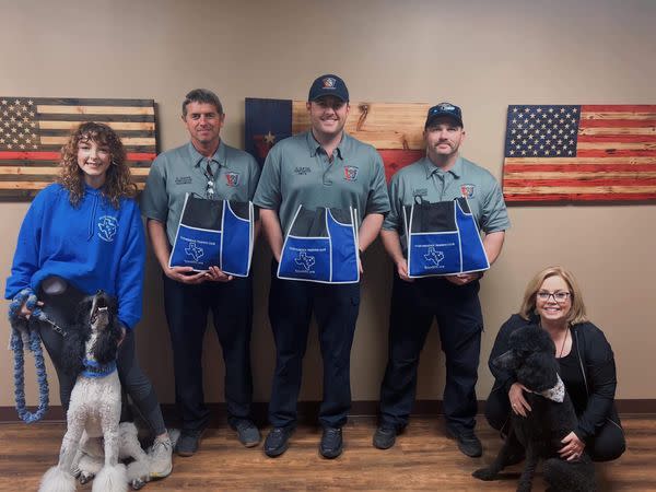 Tyler Obedience Training Club donating pet oxygen masks to the Whitehouse Fire Department