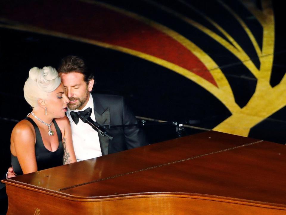 Bradley Cooper performs with Lady Gaga at the 2019 Oscars (Reuters)