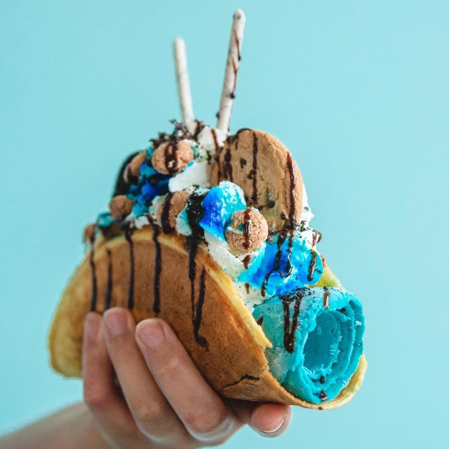 Ice 'N' Roll in Fall River has brought back its ice cream taco in honor of Cinco de Mayo.