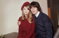George met English model Pattie Boyd in 1964 and they quickly fell in love and became inseparable. The pair married in January 1966 with Paul McCartney acting as best man. But their marriage wasn't to last. Pattie grew tired of George's infidelities. Pattie sought revenge by returning to her modeling career – something George had always forbidden – and having her own affair with Ronnie Wood. After their divorce in 1977, George married Olivia Arias the following year and the pair were together until George's 2001 death. Pattie went on to marry George's friend and collaborator Eric Clapton in March 1979, but she split from him in 1987 with the pair divorcing in 1989.