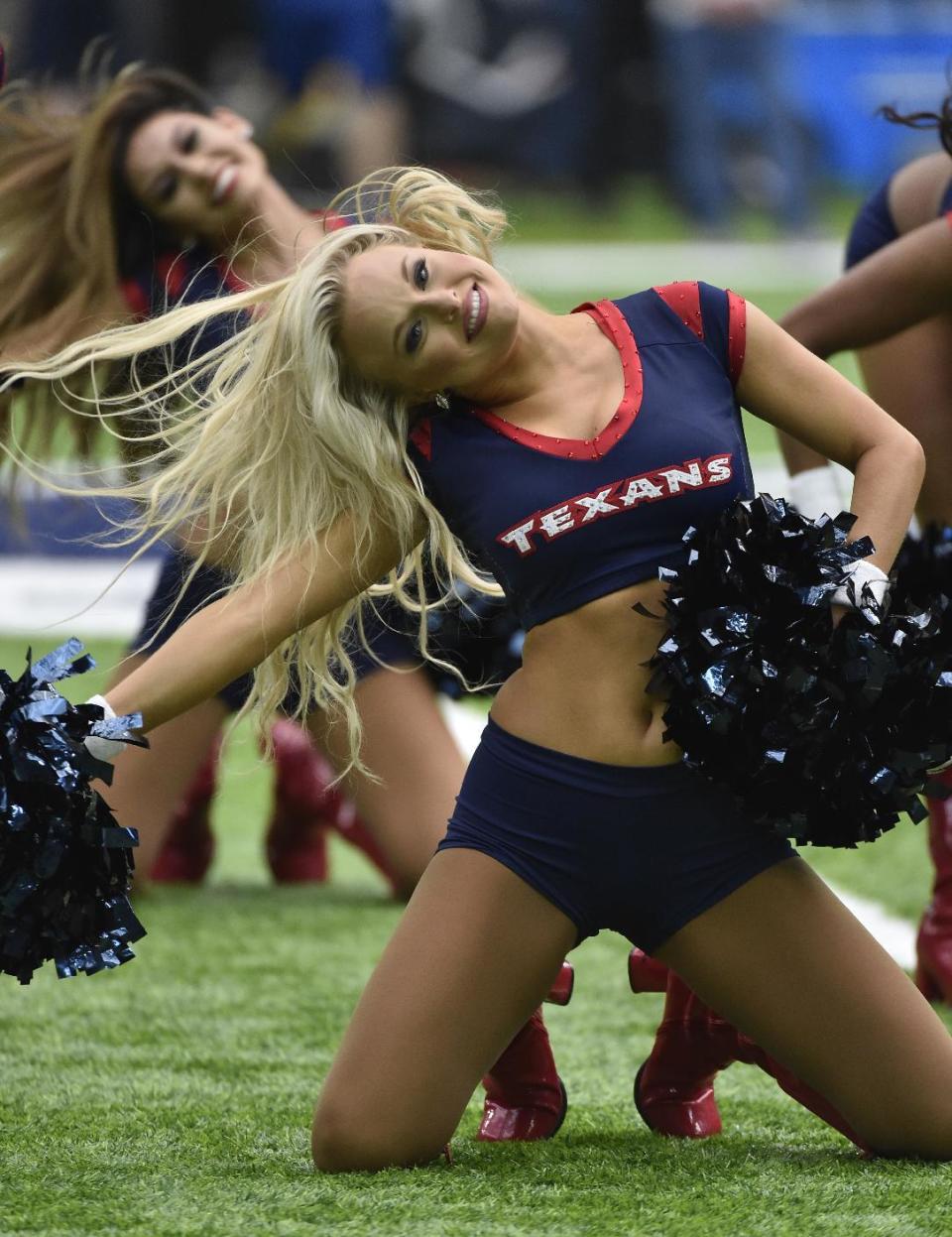 <p>The Houston Texans cheerleaders perform before an NFL football game Sunday, Nov. 27, 2016, in Houston. (AP Photo/Eric Christian Smith) </p>