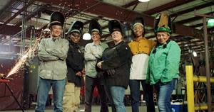 Female welding students participate in the Welding Specialist program at The Refrigeration School, Inc. to prepare for a career in welding and metal fabrication.
