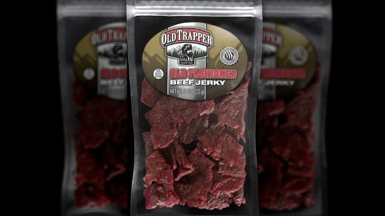 Old Trapper beef jerky package