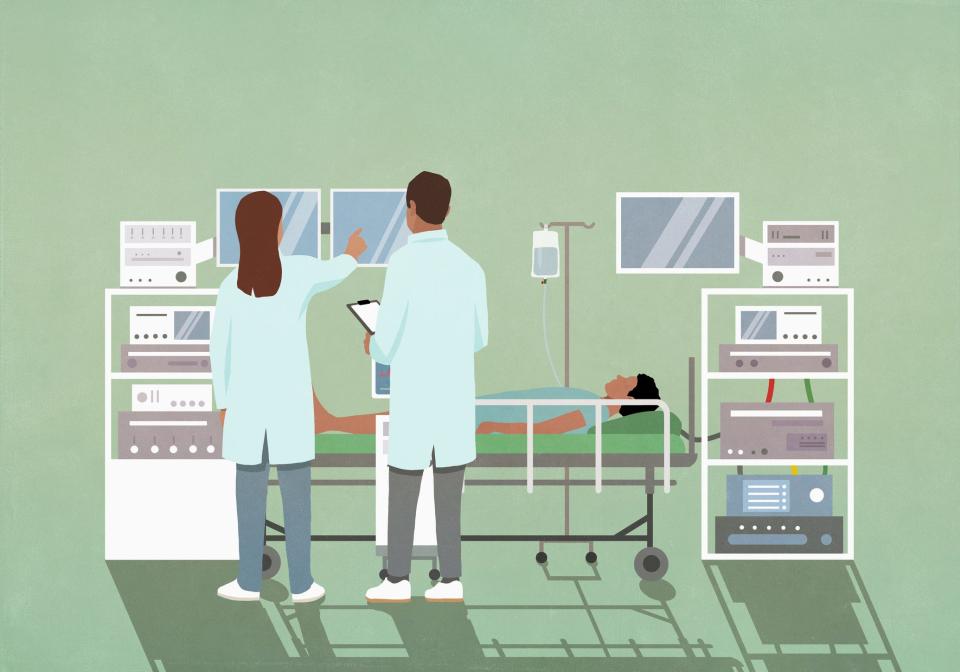 Illustration of a medical trial