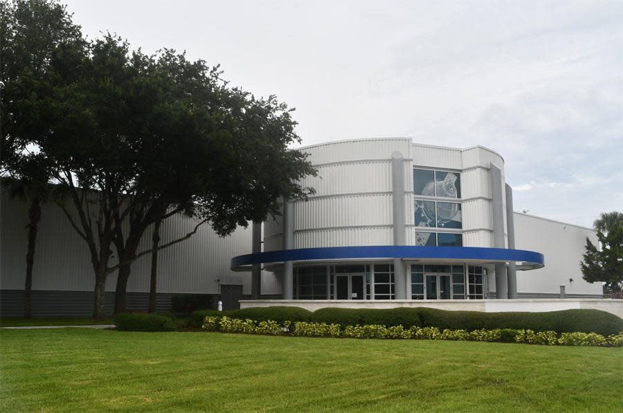 Lockheed Martin's Spacecraft Test, Assembly and Resource - STAR - Center, using facilities once housing a tourist attraction and a Space Camp educational center, will be used to assemble components for Orion spacecraft that will carry astronauts back to the moon in NASA's Artemis program. / Credit: William Harwood/CBS News