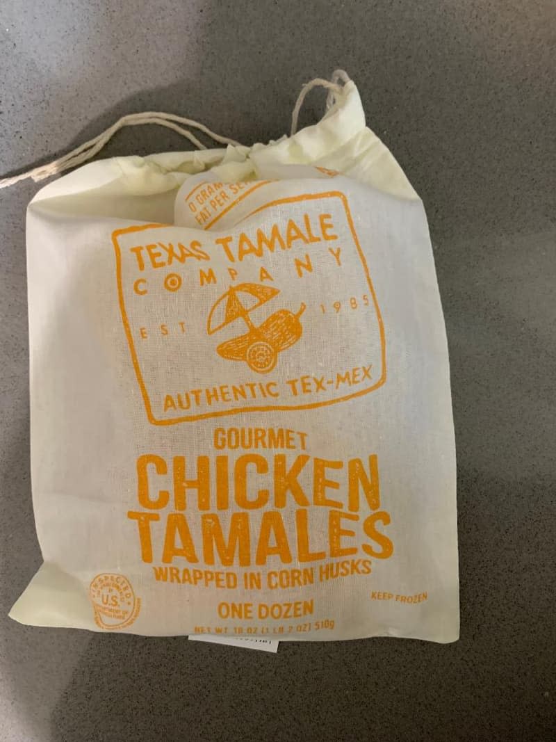 Gourmet chicken tamales.