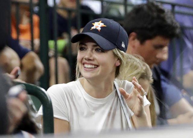 Kate Upton has a custom jacket to back Astros in the playoffs