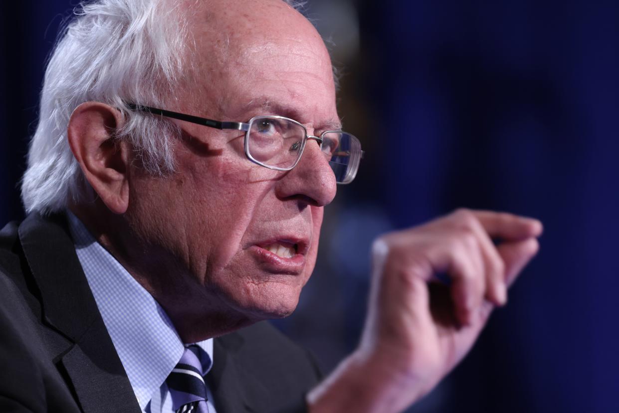 <p>Senator Bernie Sanders, pictured in Washington in September last year, appeared at a rally in Kentucky on Sunday where he criticised Senator Mitch McConnell</p> (Getty)