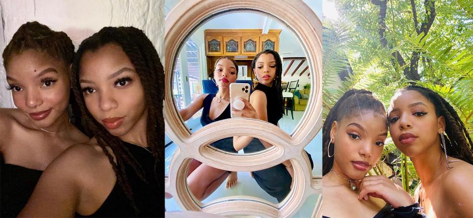 Chloe x Halle at home during coronavirus quarantine.