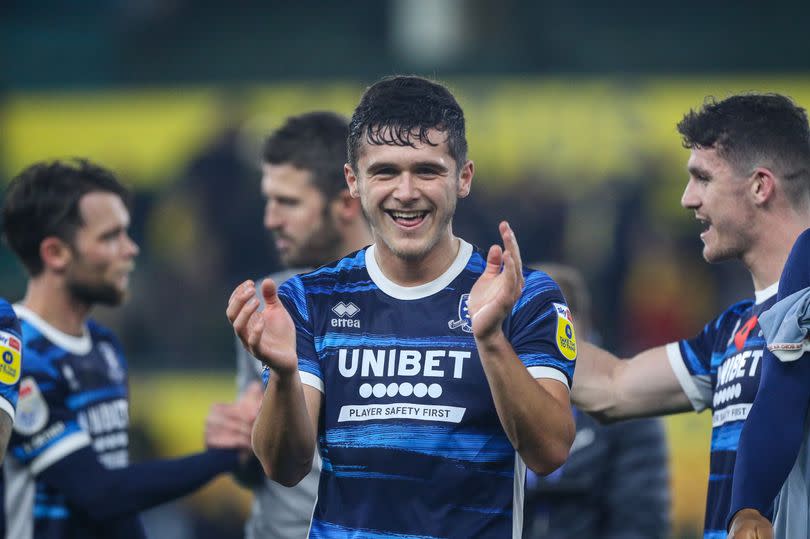 Ryan Giles of Middlesbrough applauds the fans at the final whistle